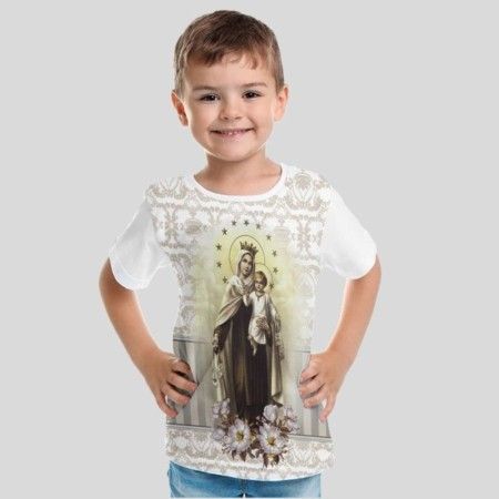 Camiseta Infantil Unissex Nossa Senhora Do Carmo