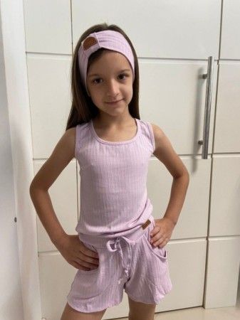 Macacão Infantil Menina Vanetex Alto Verão - Lilás