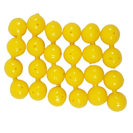 Isca Artificial Miçanga Amarelo Silicone 12mm 24 Unidades