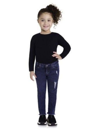 Calça Skinny Jeans Infantil Menina Super Confort Brandili