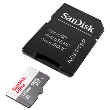 Cartão De Memória Sandisk 128GB + Adaptador