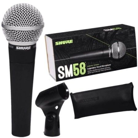 Microfone com Fio Shure SM58-LC Dinâmico