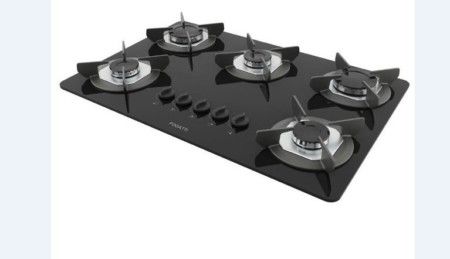 Fogao cooktop 5 bocas m.vidro ferro fundido SAFE 5 27001401  Fogatti-Tomio