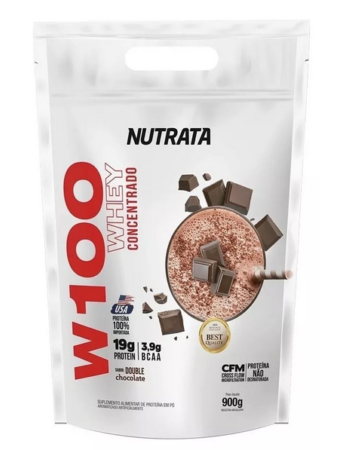 W100 Whey Concentrado Refil 900G Chocolate - Nutrata