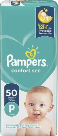 Fralda Pampers Confort Sec P C/50 Un.