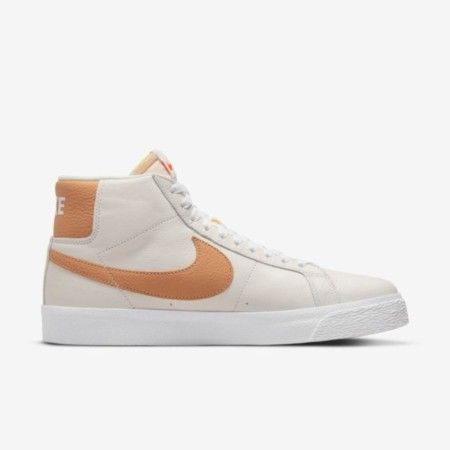 Tênis Nike SB Zoom Blazer Mid Iso Masculino Branco e Marrom