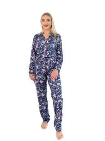 Pijama Feminino Inverno Longo Floral