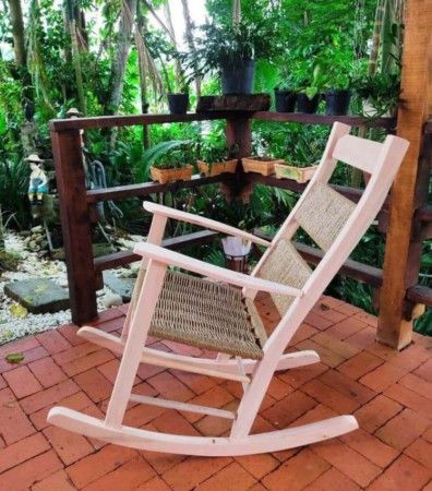 Cadeira de Balanço sem Pintura em Madeira Maciça Bela Móveis