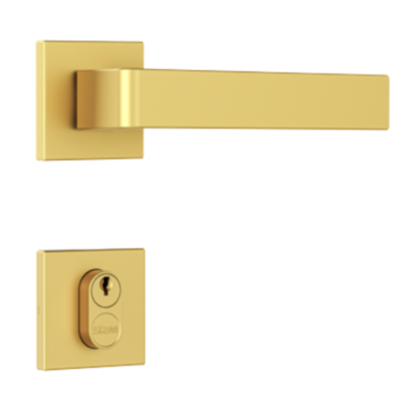 Fechadura Interna Roseta Quadrada Classic 3800 Gold Stam