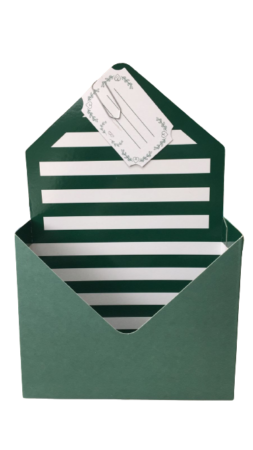 Caixa envelope verde