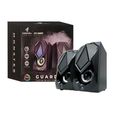 Caixa de Som Goldenultra para PC e Notebook Gamer Guardian GT-G977