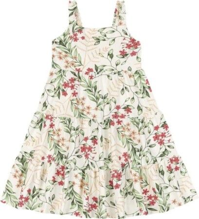 Vestido Infantil Menina de Flores Mundi