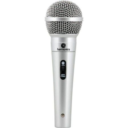 Microfone com Fio Dinâmico Supercardióide Cabo 4,5m MDC201 Prata HARMONICS