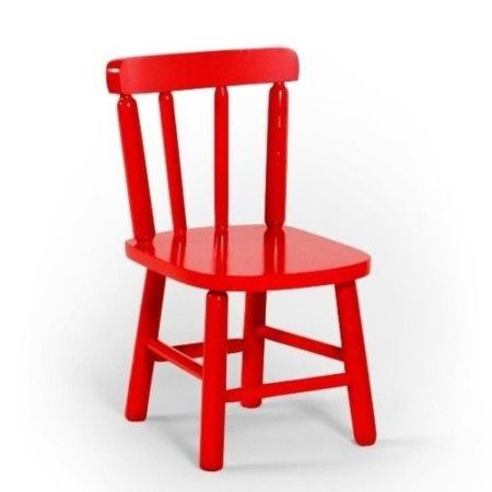 Conjunto De 4 Cadeiras Infantil Vermelha Disamóveis