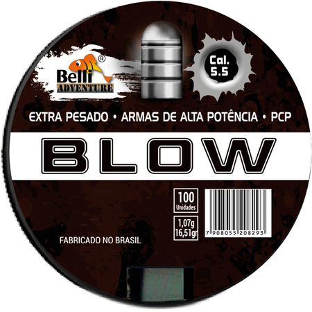 Chumbinho Blow 5,5mm 100 Un Jumbo Pesado Potência Destruição