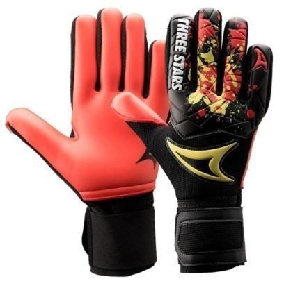 Luva de Goleiro Three Stars Profissional Kick Palma Vermelha