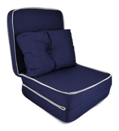 Puff Conforto Maringa D20 60X180X10 Azul C/ALM FA Colchoes