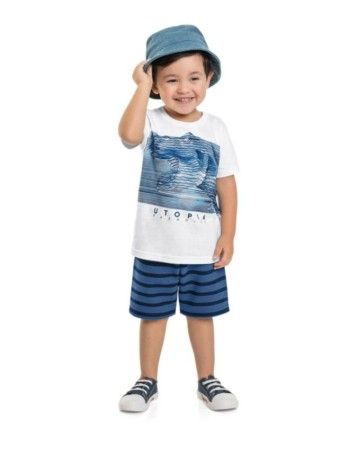 Conjunto Infantil Menino com Estampa de Dinossauro