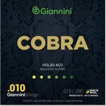 Encordoamento Giannini para Violão Cobra Bronze 0,010