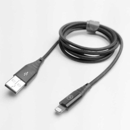 Cabo para iPhone MFi Hard Cable em Poliéster Preto - iWill (3 anos de garantia)