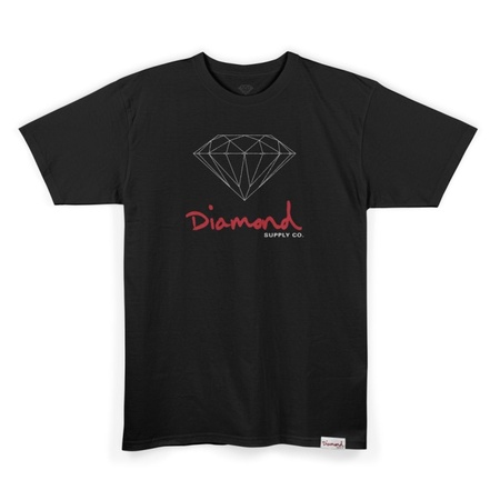 Camiseta Diamond Supply Og Sign Tee - Black
