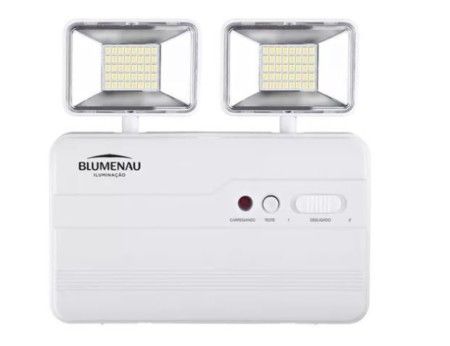 Luminária de Emergência LED 2 Faróis 10W 2200 Lúmens - Blumenau Iluminação