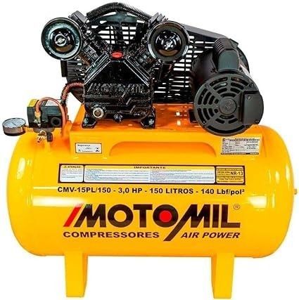 Compressor Air Power 15 Pés 3HP 150 Litros Mono 110/220V - MOTOMIL-CMV-15PL/150