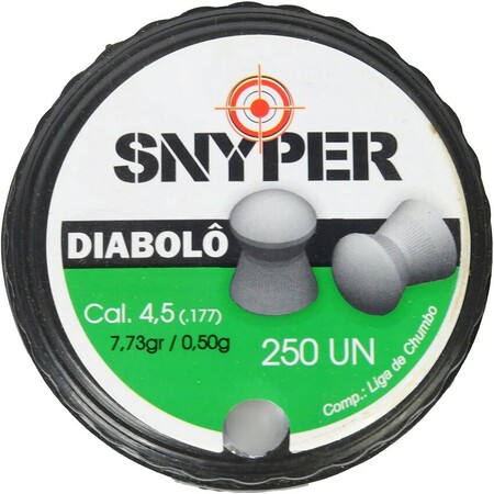 Chumbinho Snyper Diabolo Ogival Alto Impacto 4,5mm 250 Und