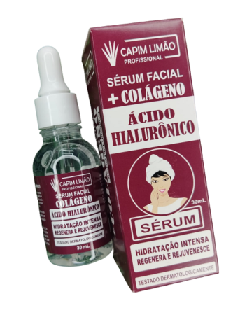 Sérum Facial Colágeno + Acido Hialurônico Capim Limão