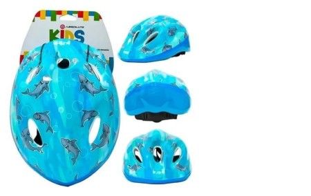 Capacete Absolute Kids Shake Azul Tubarão Tamanho M