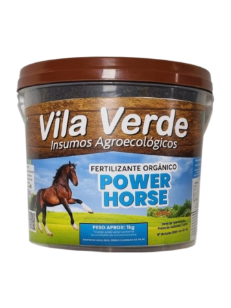Fertilizante Orgânico Power Horse balde com 1kg Linha Premium
