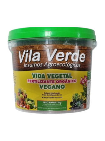 Vida Vegetal Fertilizante Orgânico Vegano balde com 1kg Linha Premium
