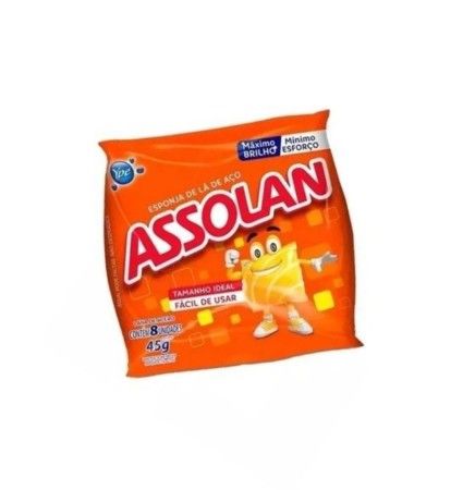 Esponja Lã de Aço Assolan c/ 8 und