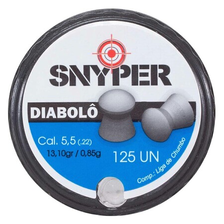 Chumbinho Snyper Diabolo Ogival Alto Impacto 5,5mm 125 Und