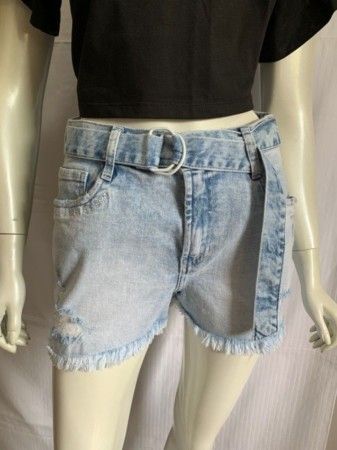 Shorts Jeans com Cinto Argola