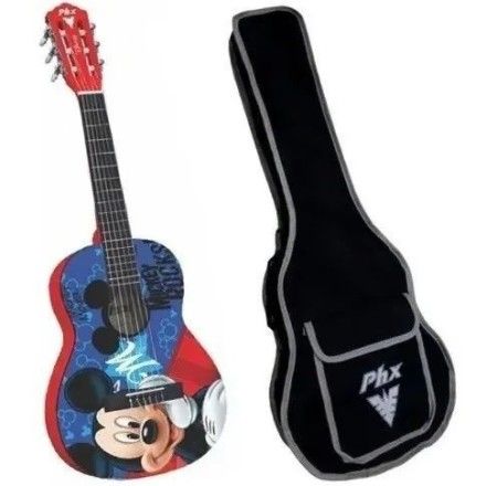 Violão Infantil Linha Disney Mickey Mouse VID-MR1 com capa PHX
