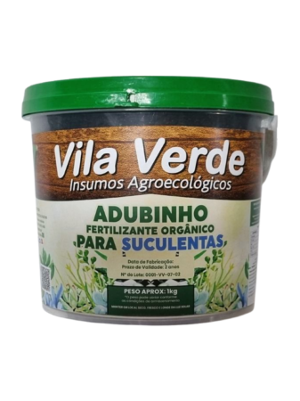Adubinho Fertilizante Orgânico Para suculentas balde com 1kg Linha Premium