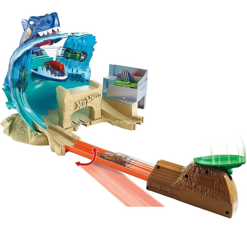 Pista Hot Wheels City Robo Tubarão com Lançador Mattel - Ailos Aproxim