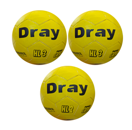 Bolas Handebol Dray Combo com 3 bolas (2 unidades H3L E 1 unidade H2L)