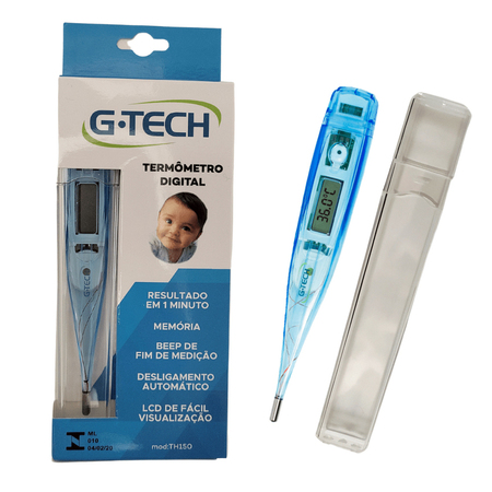 Termômetro Clínico Digital Azul (G-Tech)
