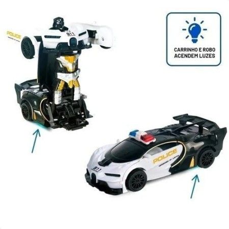 Carrinho Controle Remoto Transformers Vira Carro e Robô Changebot - Polibrinq