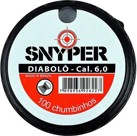 Chumbinho Snyper Diabolo Ogival Alto Impacto 6,0mm 100 Und