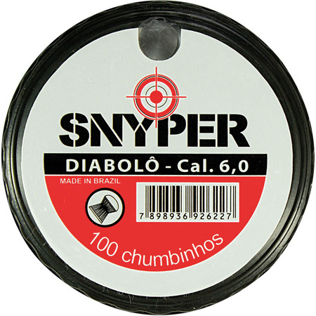 Chumbinho Snyper Diabolo Ogival Alto Impacto 6,0mm 100 Und