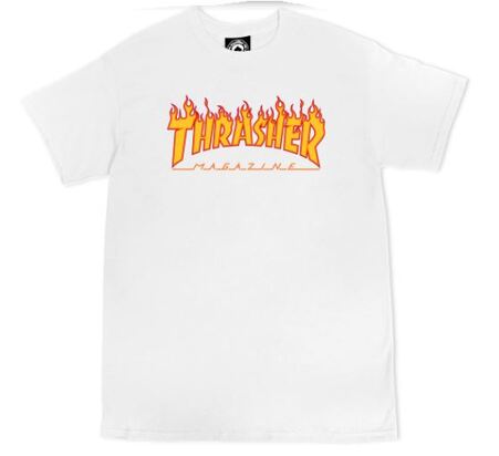 Camiseta Thrasher Flame Logo Girl (U)  Branca G
