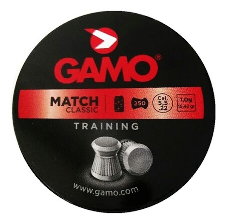 Chumbinho Gamo Match Classic Training Precisão 5,5mm 250 Und