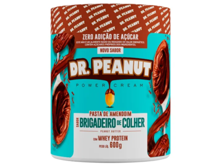 Pasta de amendoim Dr peanut com Whey Protein 600g - sabor brigadeiro de colher