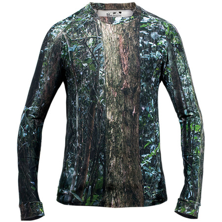 Camiseta Power Fit Proteção Uv Camuflada Mata Brasileira