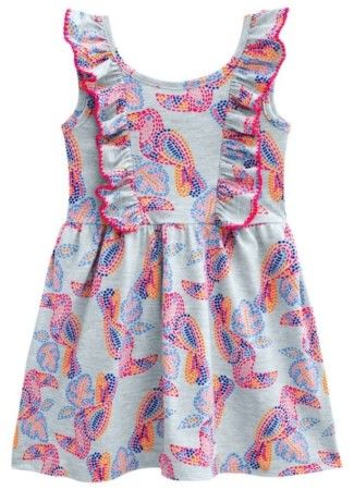 Vestido Infantil Menina de Malha Estampa de Tucanos Brandili