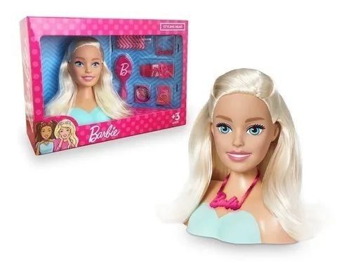 Barbie Busto Boneca Pentear Maquiar Pupee Hair em Promoção é no
