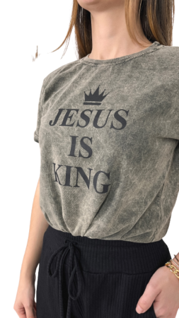 T-shirt Premium Marmorizado Jesus is King